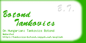 botond tankovics business card